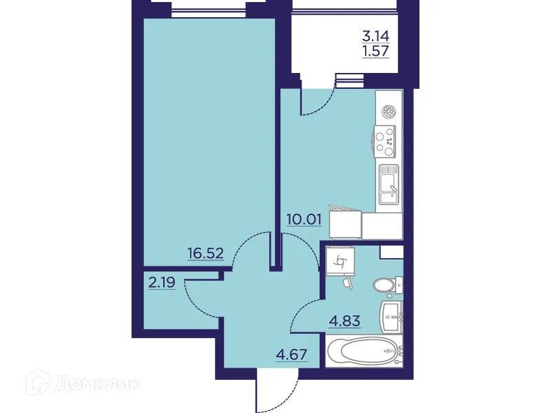 Фото квартиры в ЖК Городские Сады