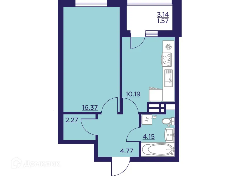 Фото квартиры в ЖК Городские Сады