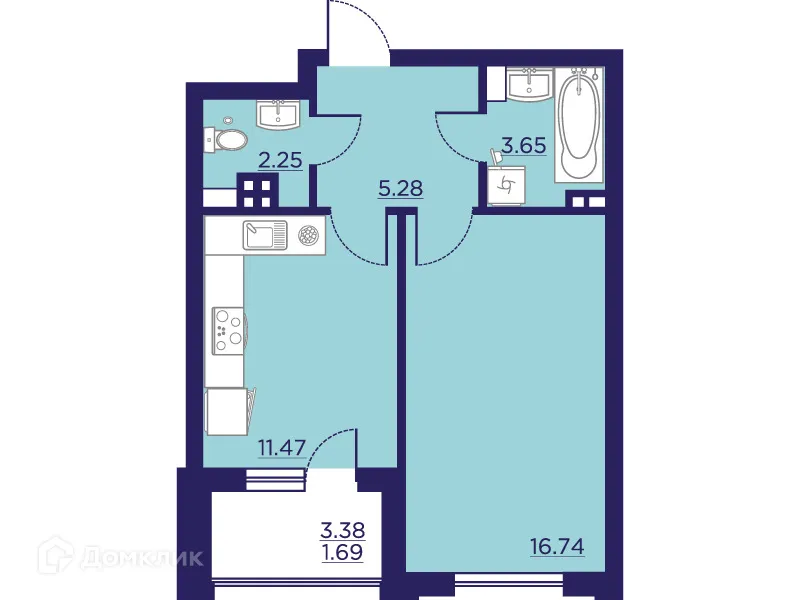 Фото квартиры в ЖК Городские Сады