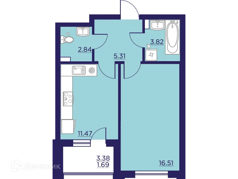 Фото квартиры в ЖК Городские Сады