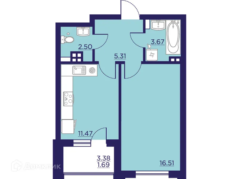 Фото квартиры в ЖК Городские Сады