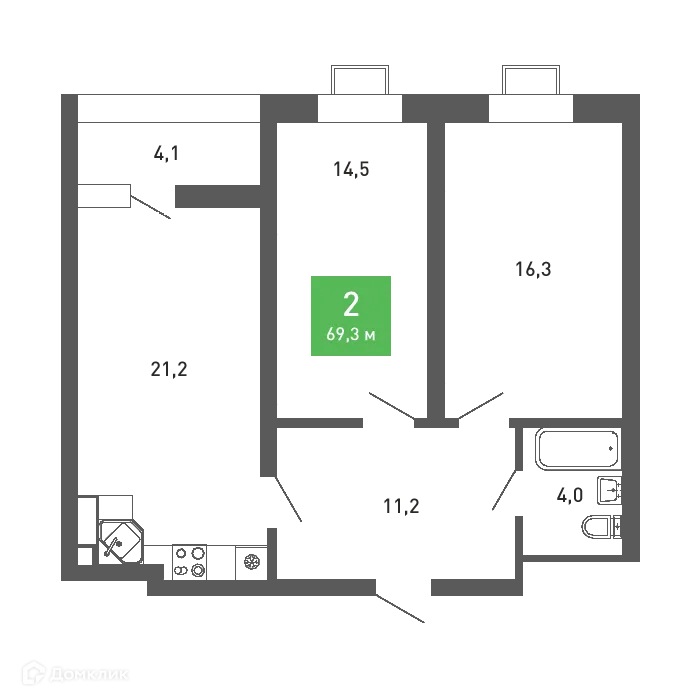 Фото квартиры в ЖК Ключи-клаб