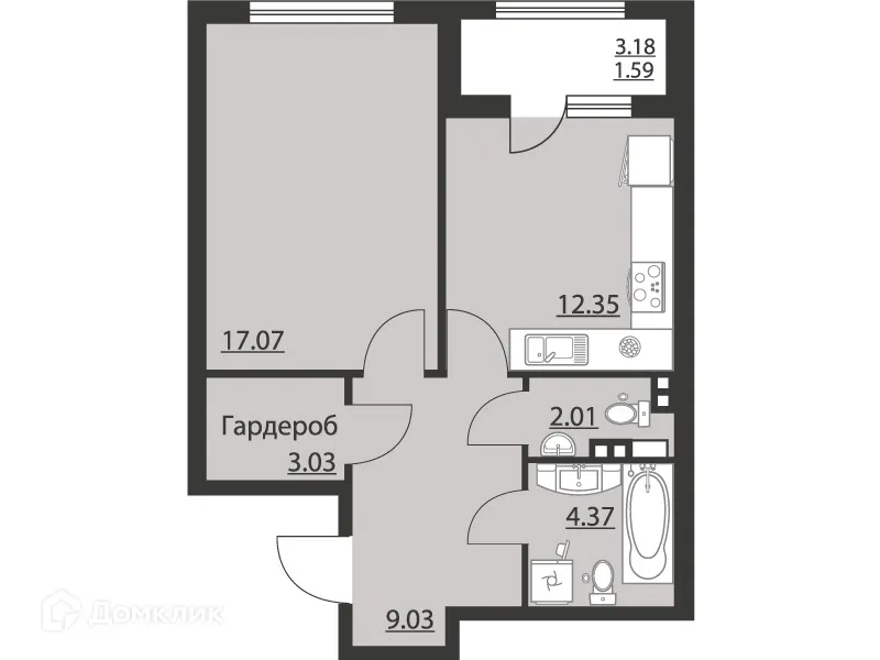 Фото квартиры в ЖК "Гран-При"