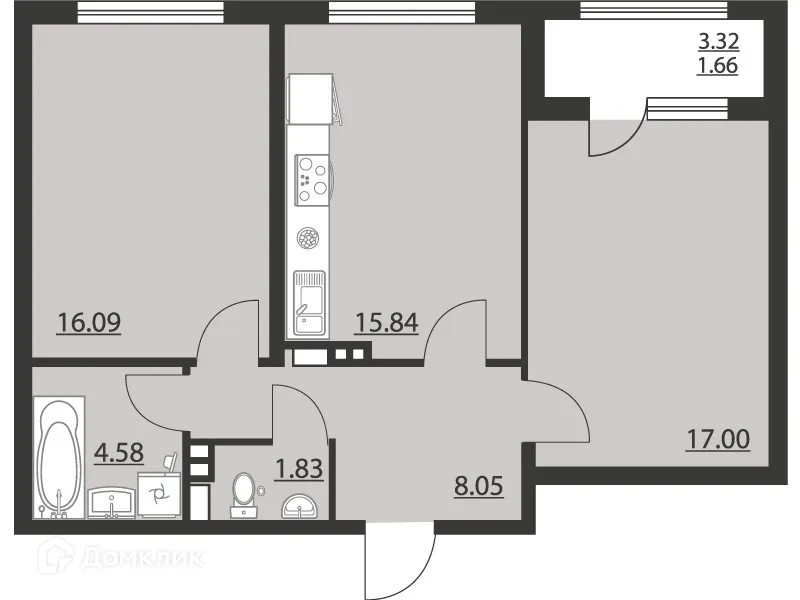 Фото квартиры в ЖК "Гран-При"