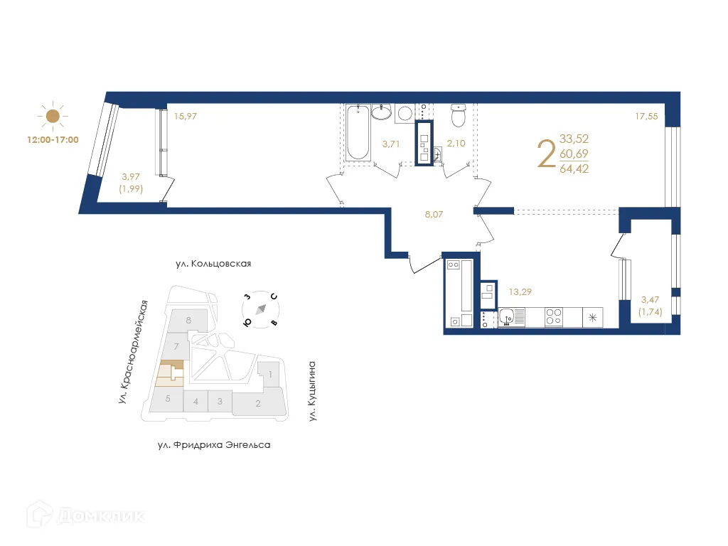 Фото квартиры в ЖК Жилой дом по ул. Фридриха Энгельса