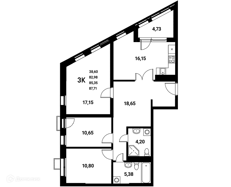 Фото квартиры в ЖК Z-town (Зет-таун)