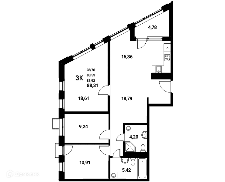 Фото квартиры в ЖК Z-town (Зет-таун)