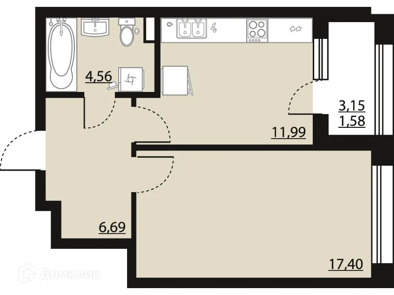 Фото квартиры в ЖК "Бунин"