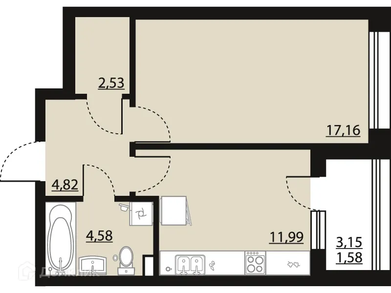 Фото квартиры в ЖК "Бунин"