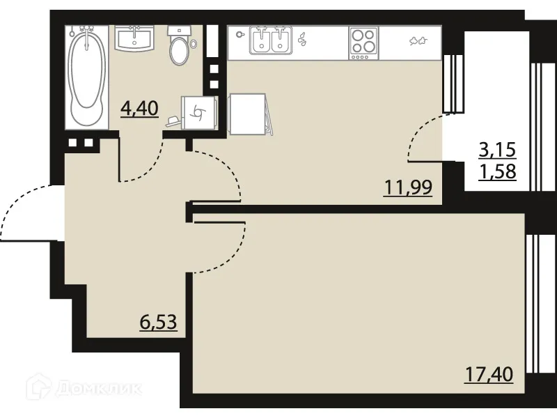 Фото квартиры в ЖК "Бунин"