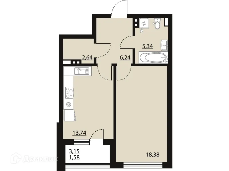 Фото квартиры в ЖК "Бунин"