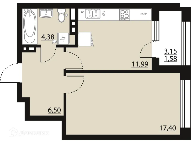 Фото квартиры в ЖК "Бунин"