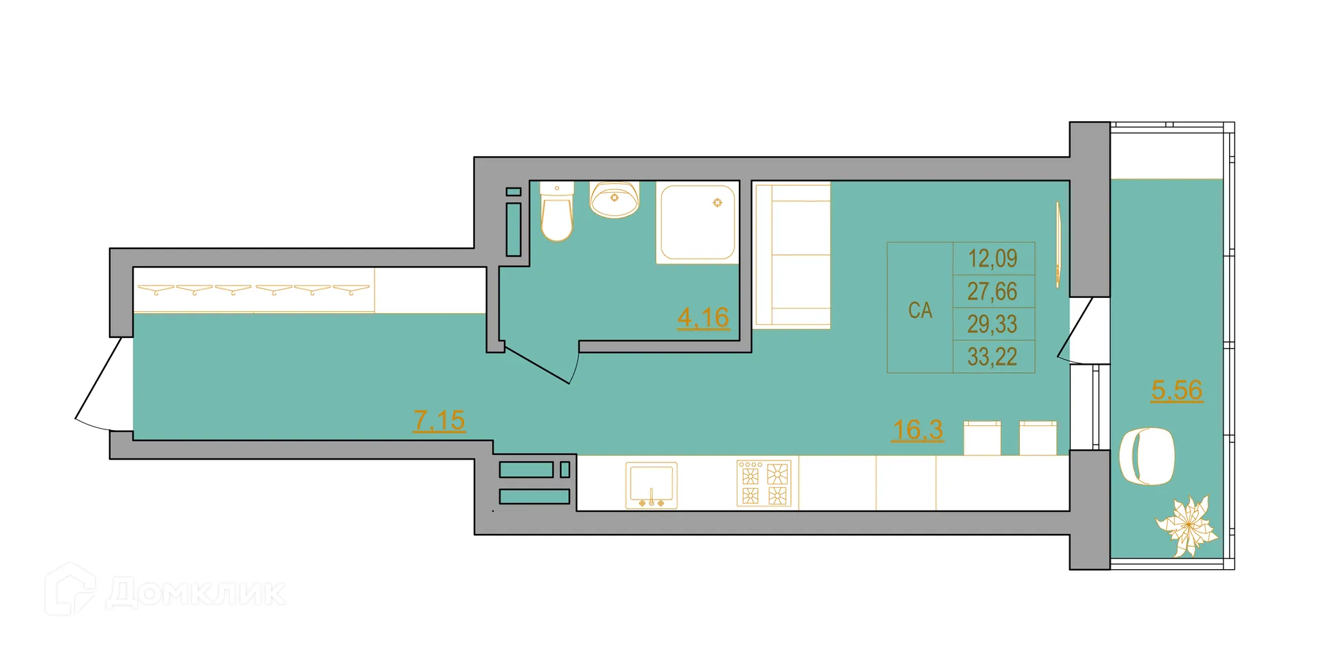 Фото квартиры в ЖК Новый Горизонт