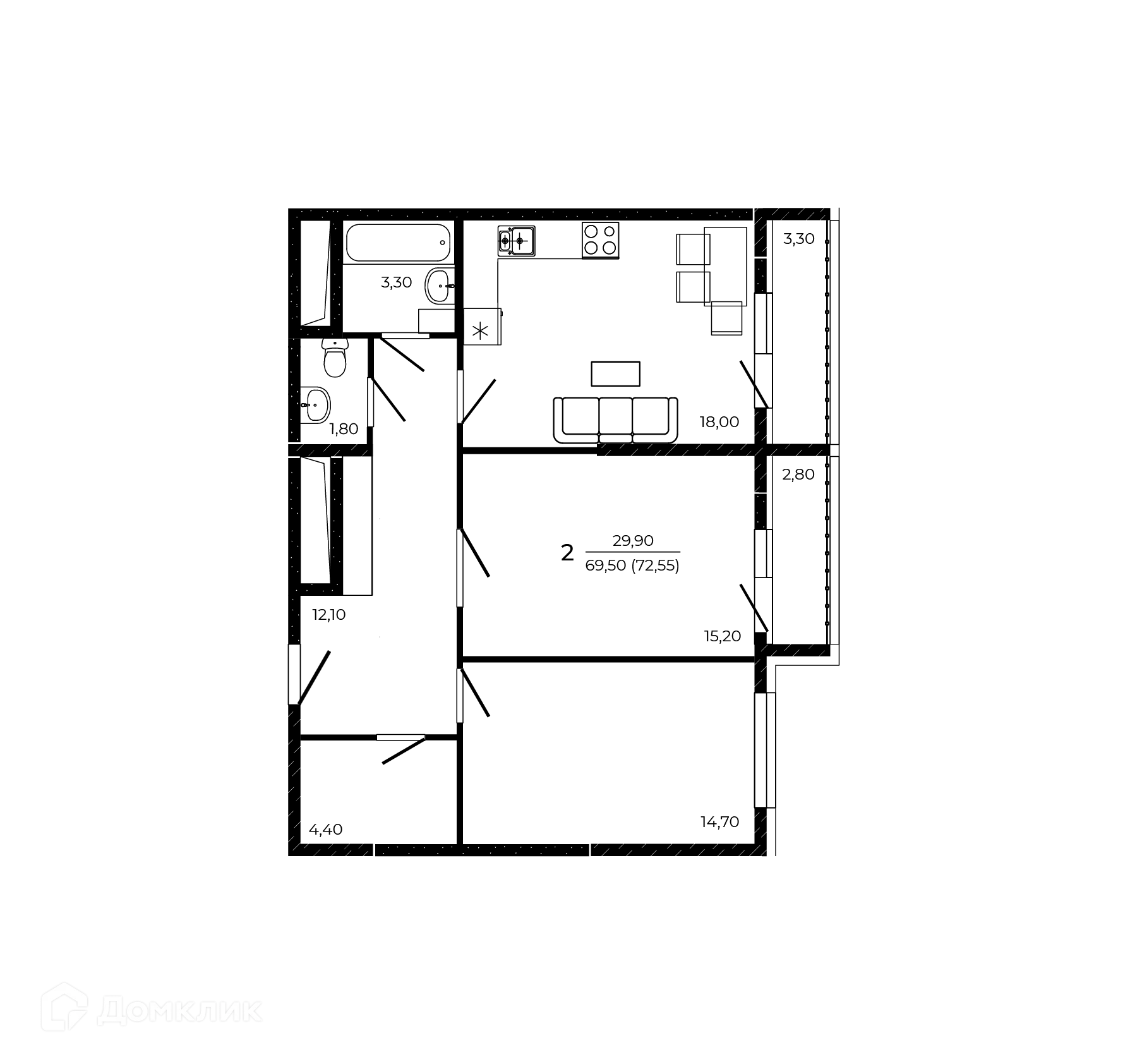 Фото квартиры в ЖК ПРИТЯЖЕНИЕ