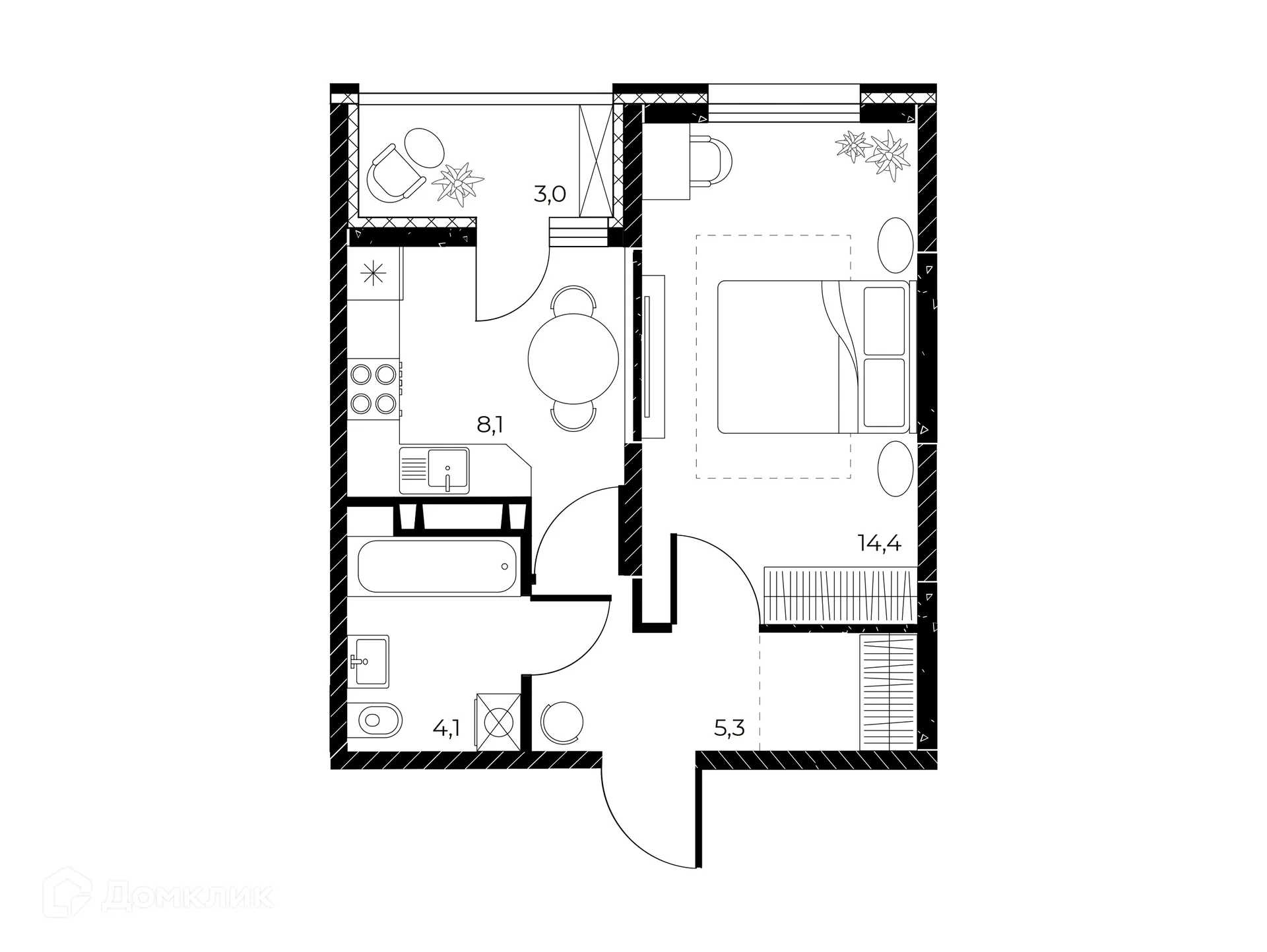 Фото квартиры в ЖК Панорама на Театральном