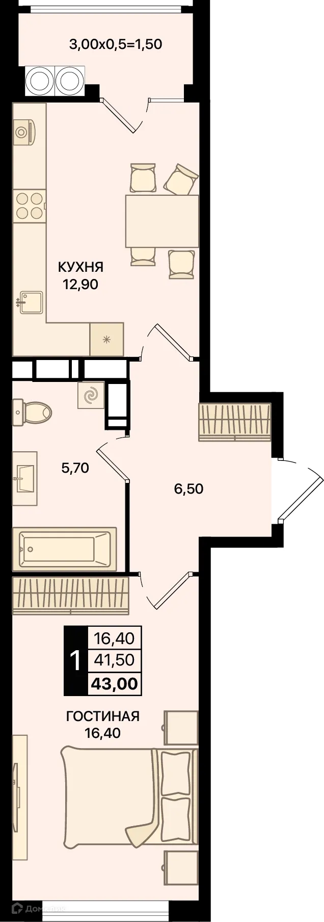 Фото квартиры в ЖК Движение61