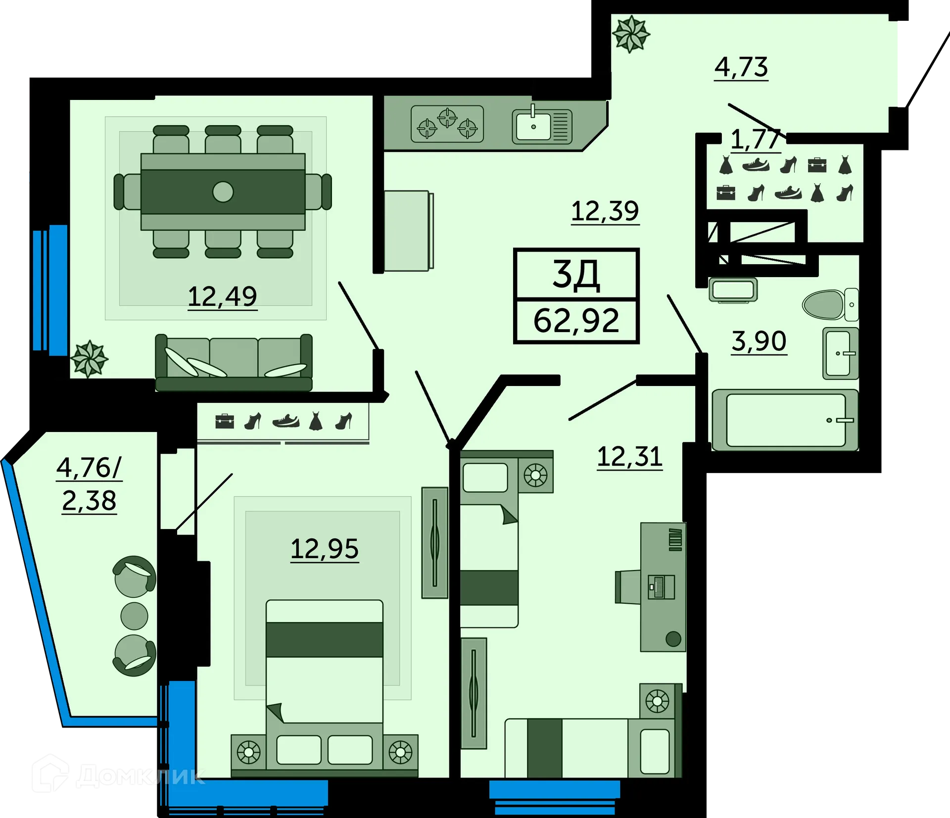 Фото квартиры в ЖК Город у Реки