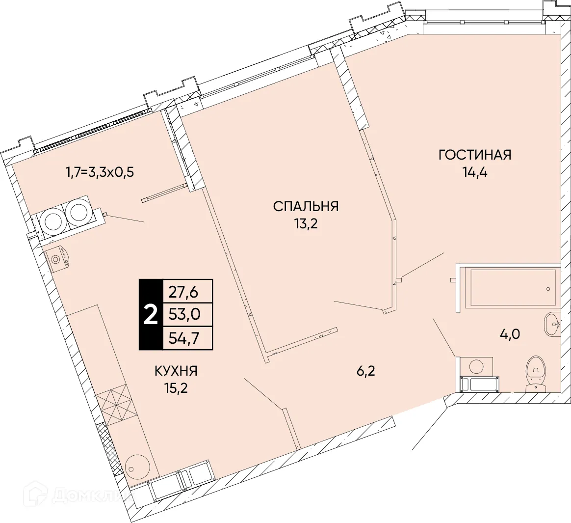 Фото квартиры в ЖК Левобережье