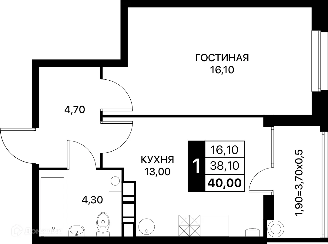 Фото квартиры в ЖК Smartpolét (Смартполёт)