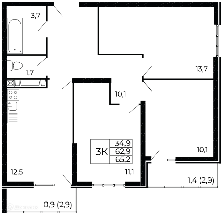 Фото квартиры в ЖК "Западные Аллеи"