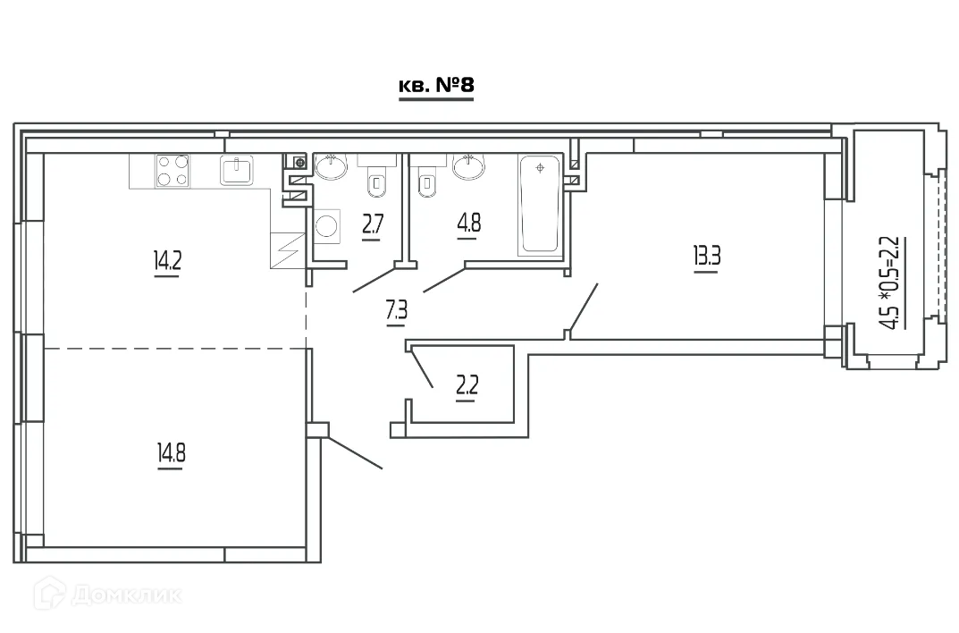 Фото квартиры в ЖК по ул. Тельмана
