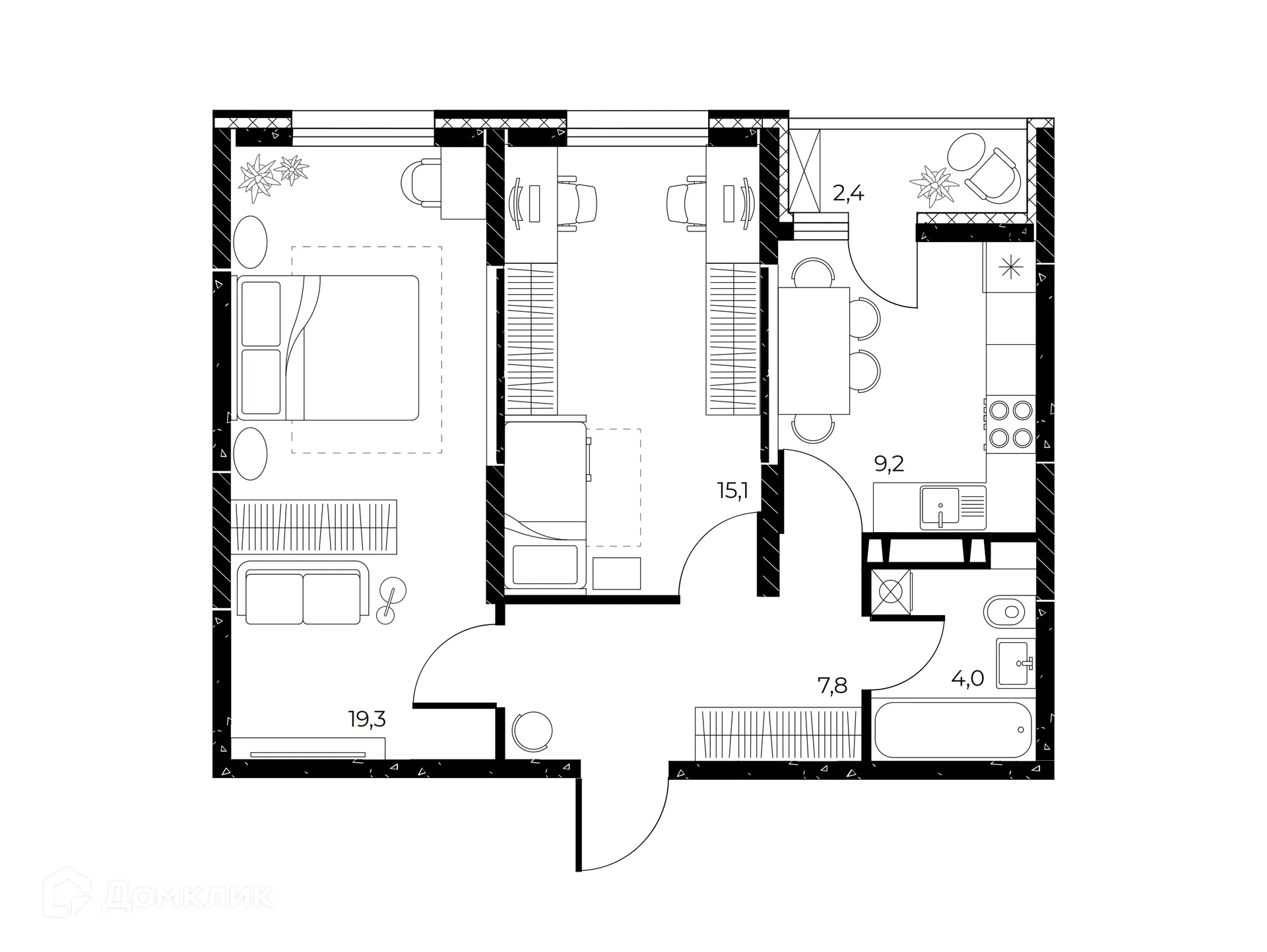 Фото квартиры в ЖК Панорама на Театральном