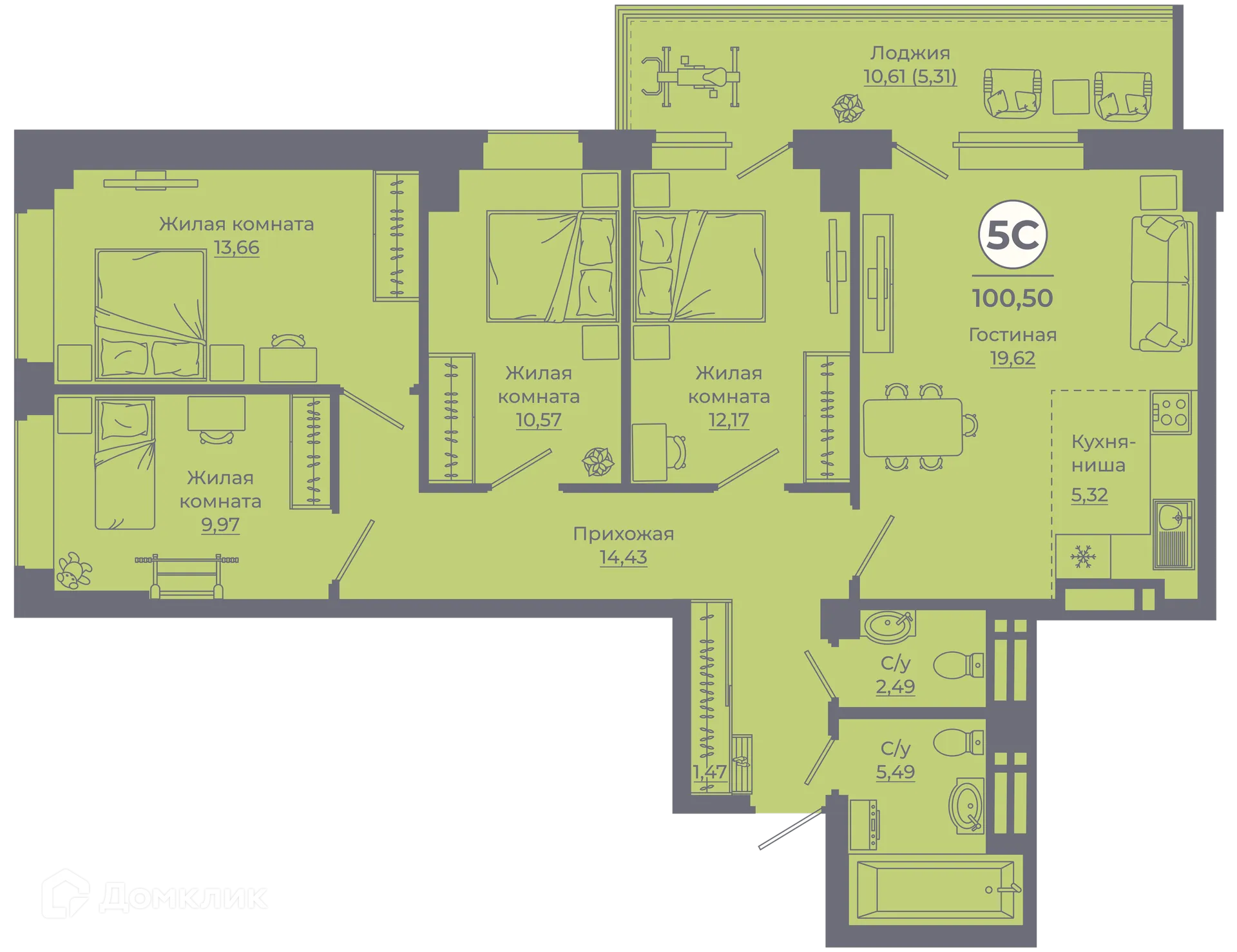 Фото квартиры в ЖК Сокольники