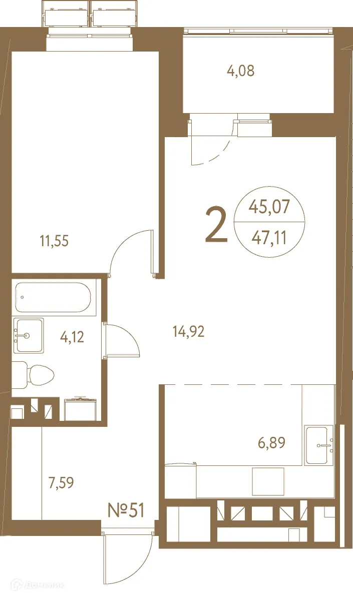 Фото квартиры в ЖК Белая вилла