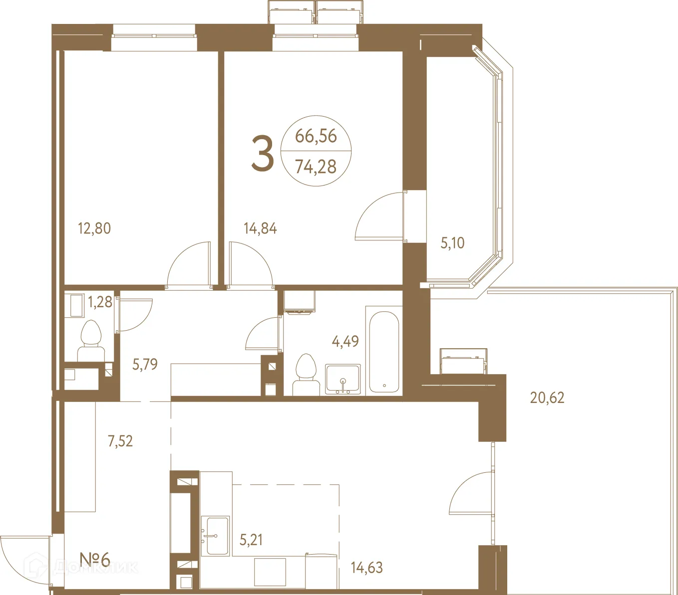 Фото квартиры в ЖК Белая вилла