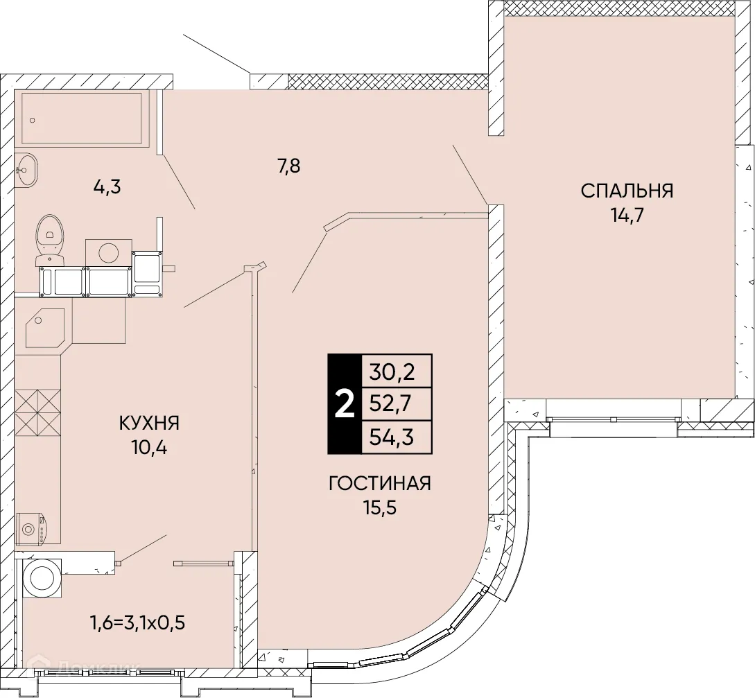 Фото квартиры в ЖК Левобережье