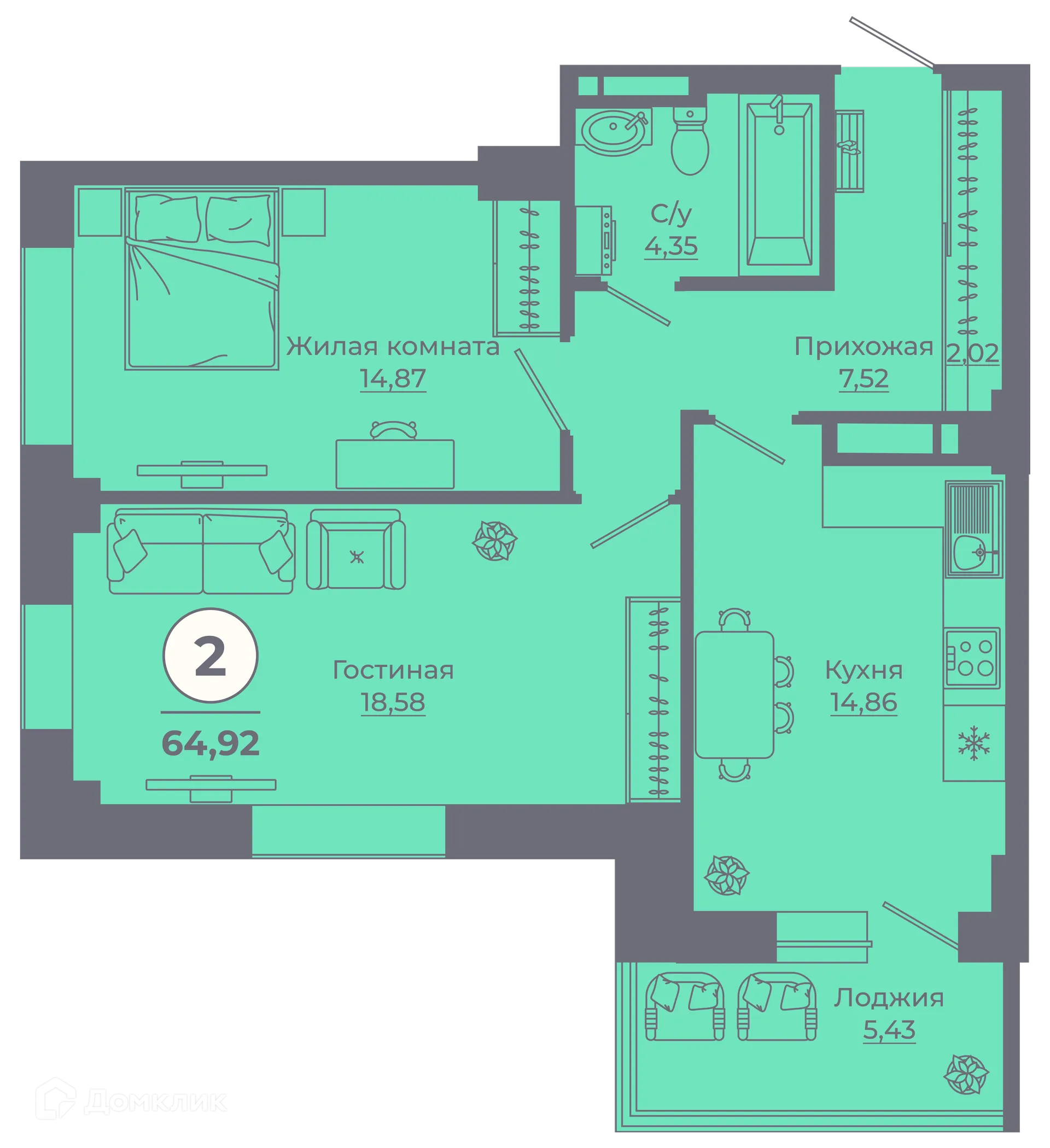 Фото квартиры в ЖК Сокольники