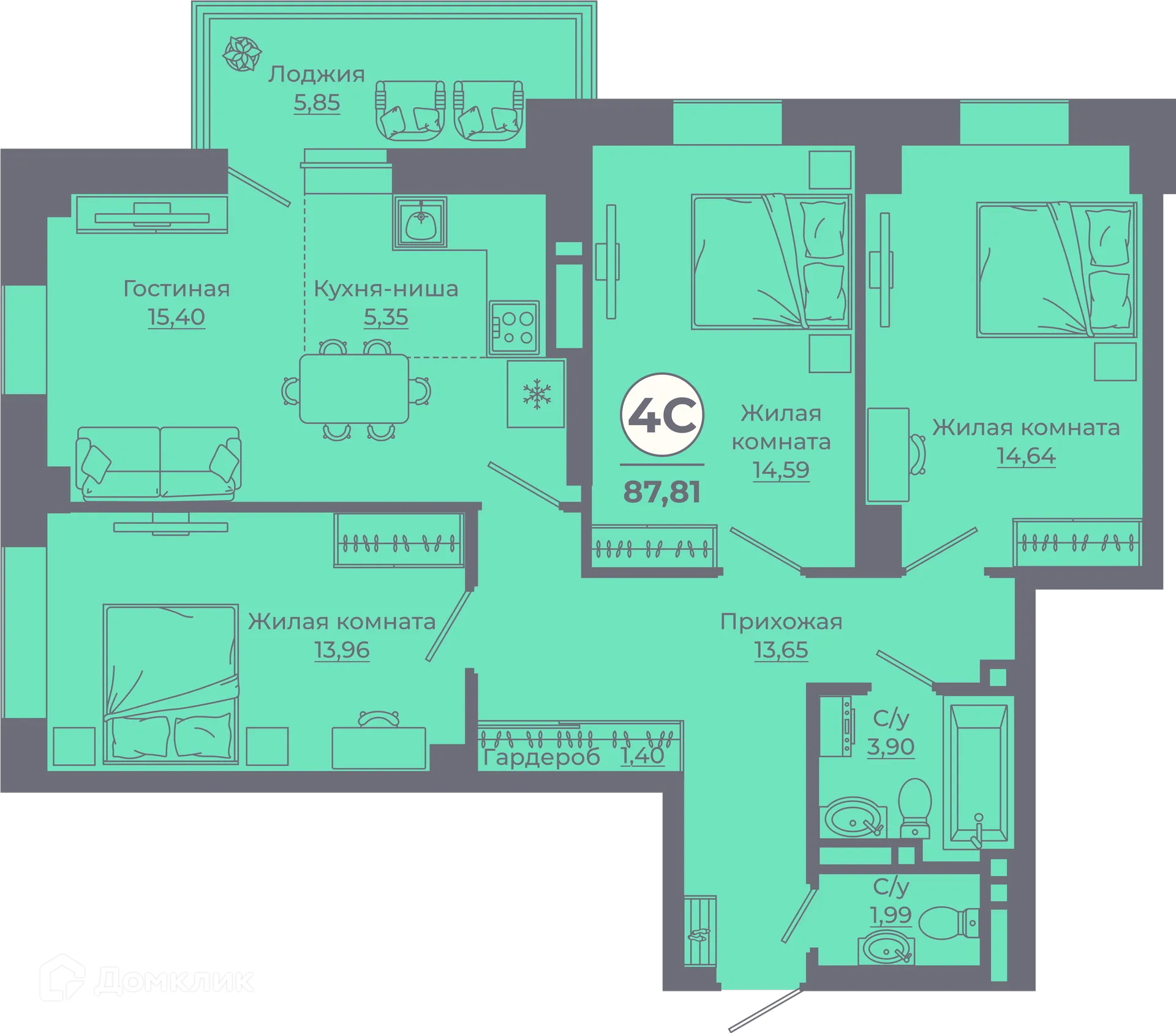 Фото квартиры в ЖК Сокольники