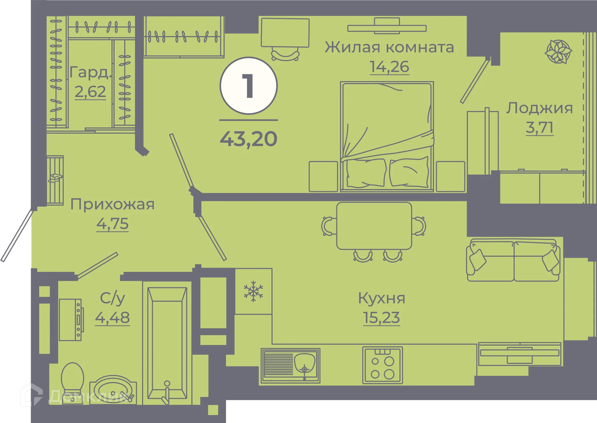 Фото квартиры в ЖК Сокольники