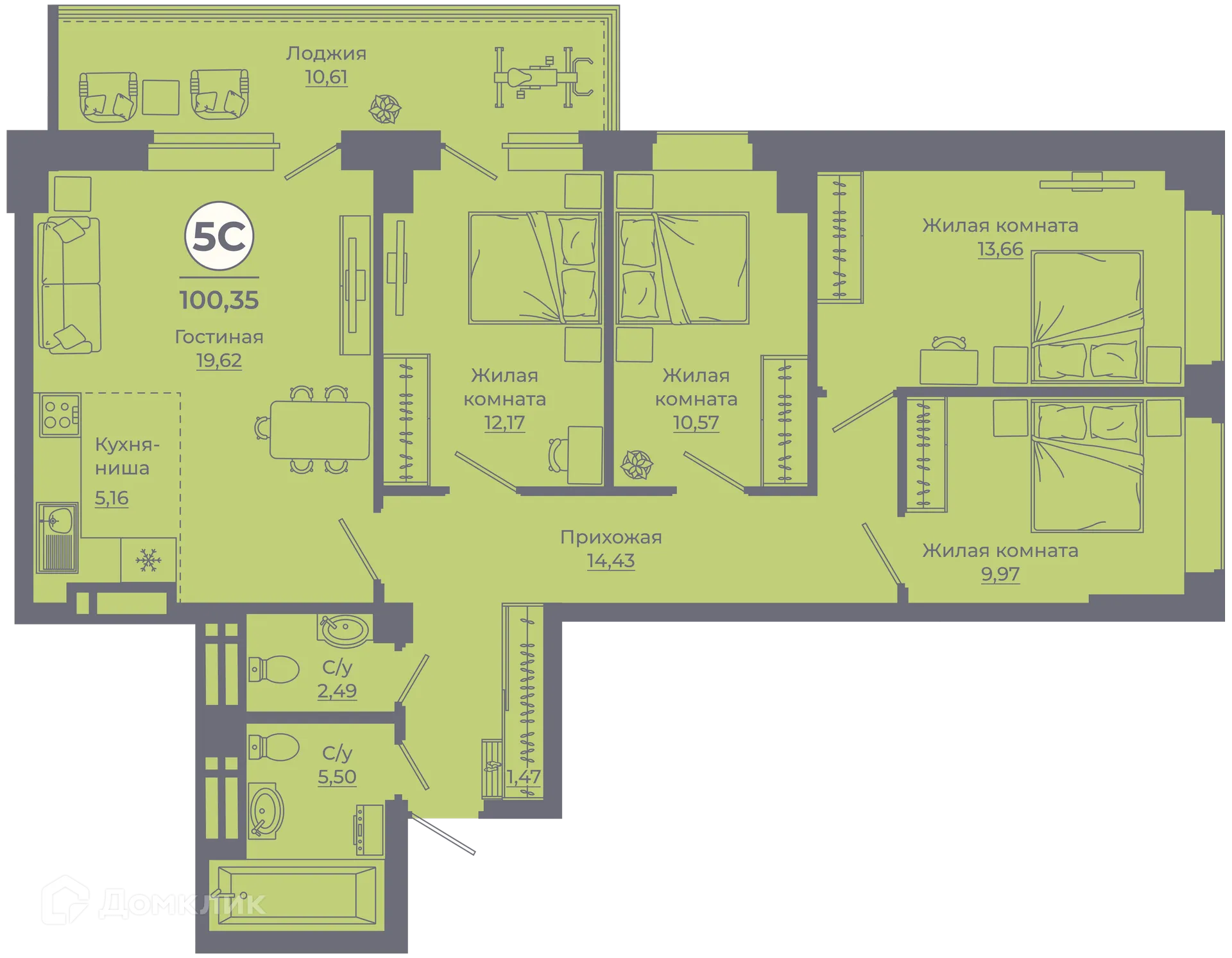 Фото квартиры в ЖК Сокольники