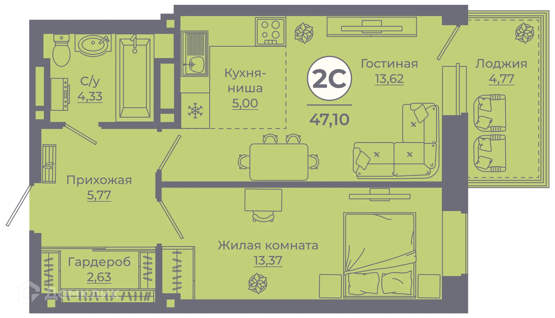 Фото квартиры в ЖК Сокольники