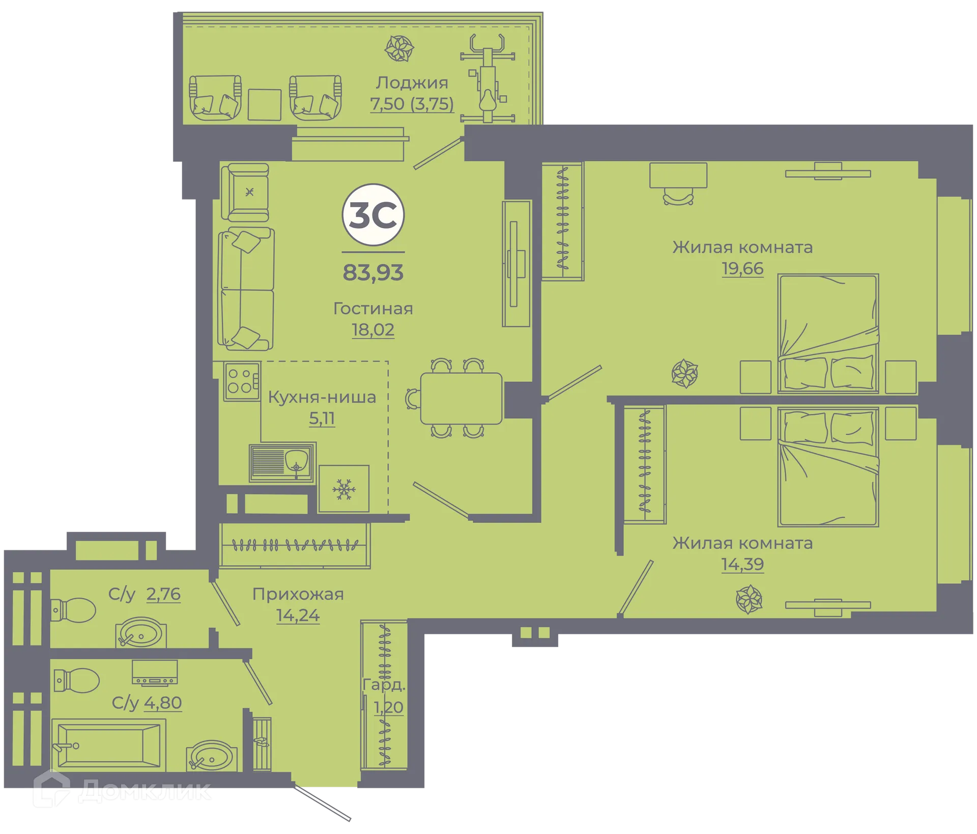 Фото квартиры в ЖК Сокольники