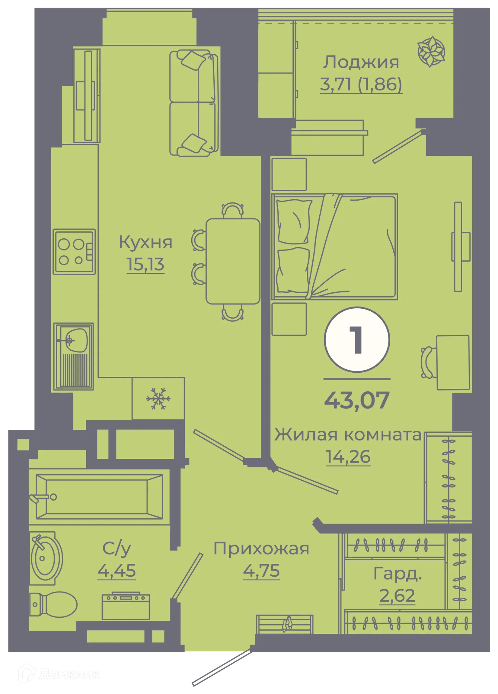 Фото квартиры в ЖК Сокольники