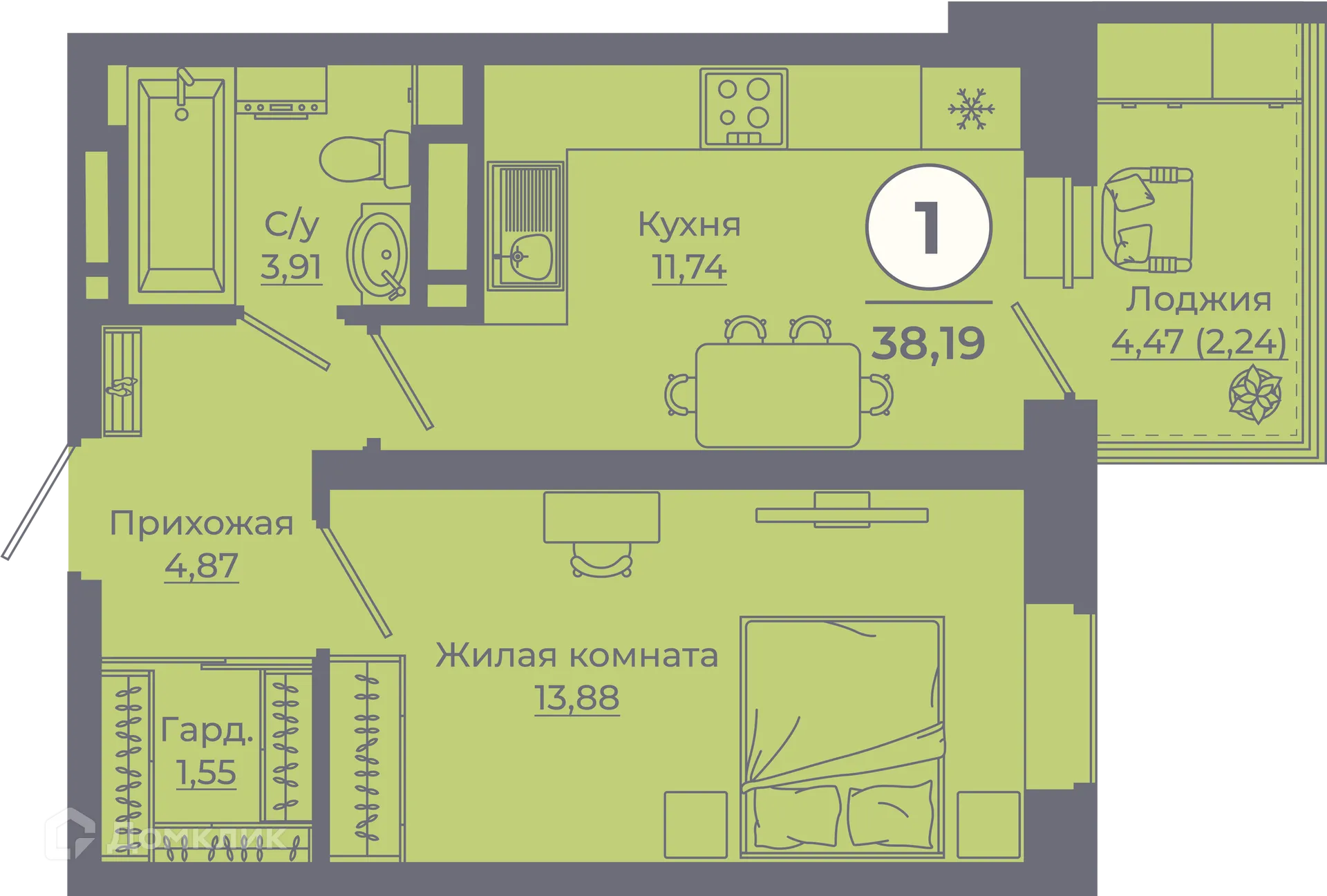 Фото квартиры в ЖК Сокольники