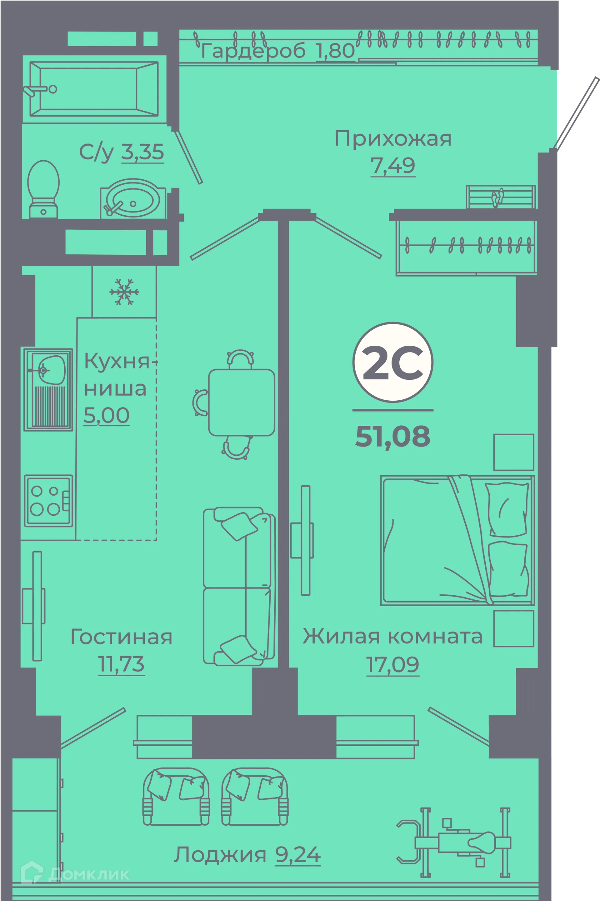 Фото квартиры в ЖК Сокольники