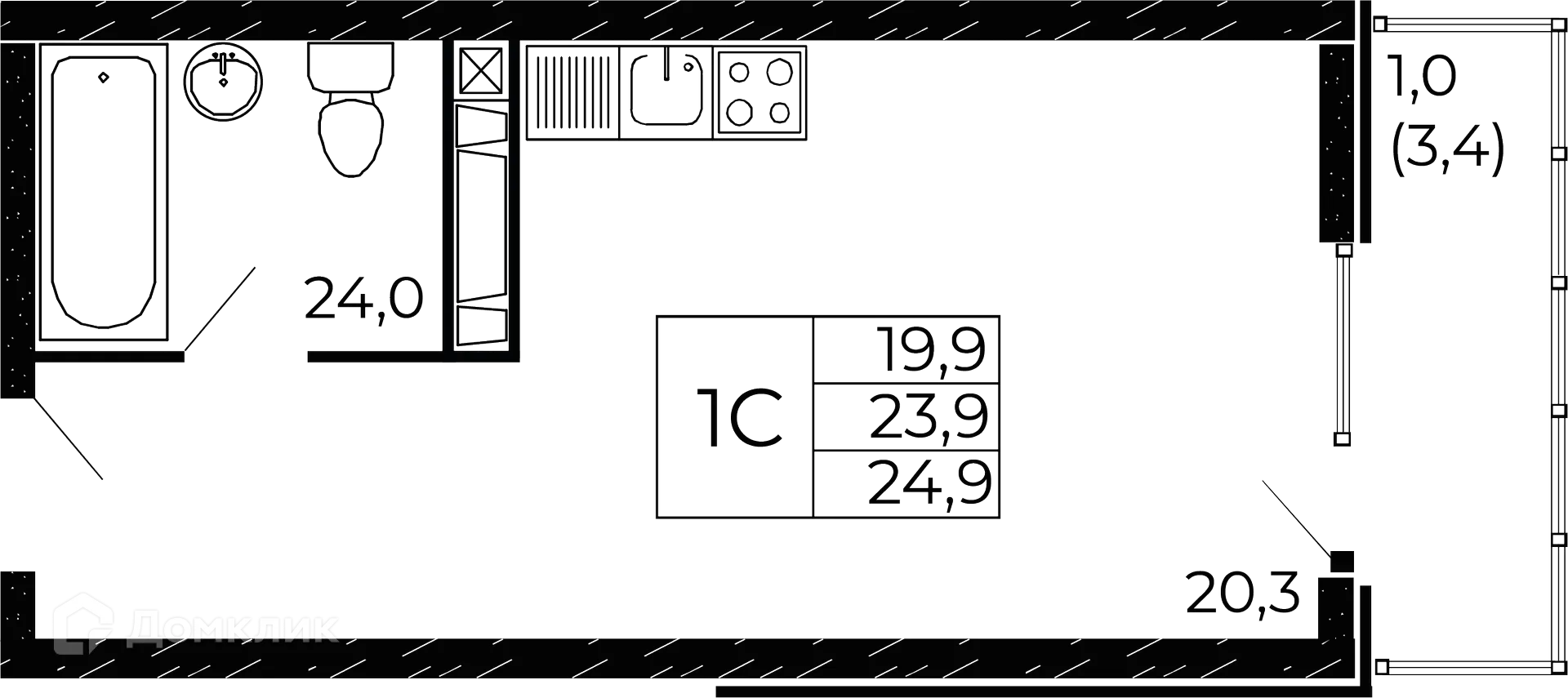 Фото квартиры в ЖК "Западные Аллеи"