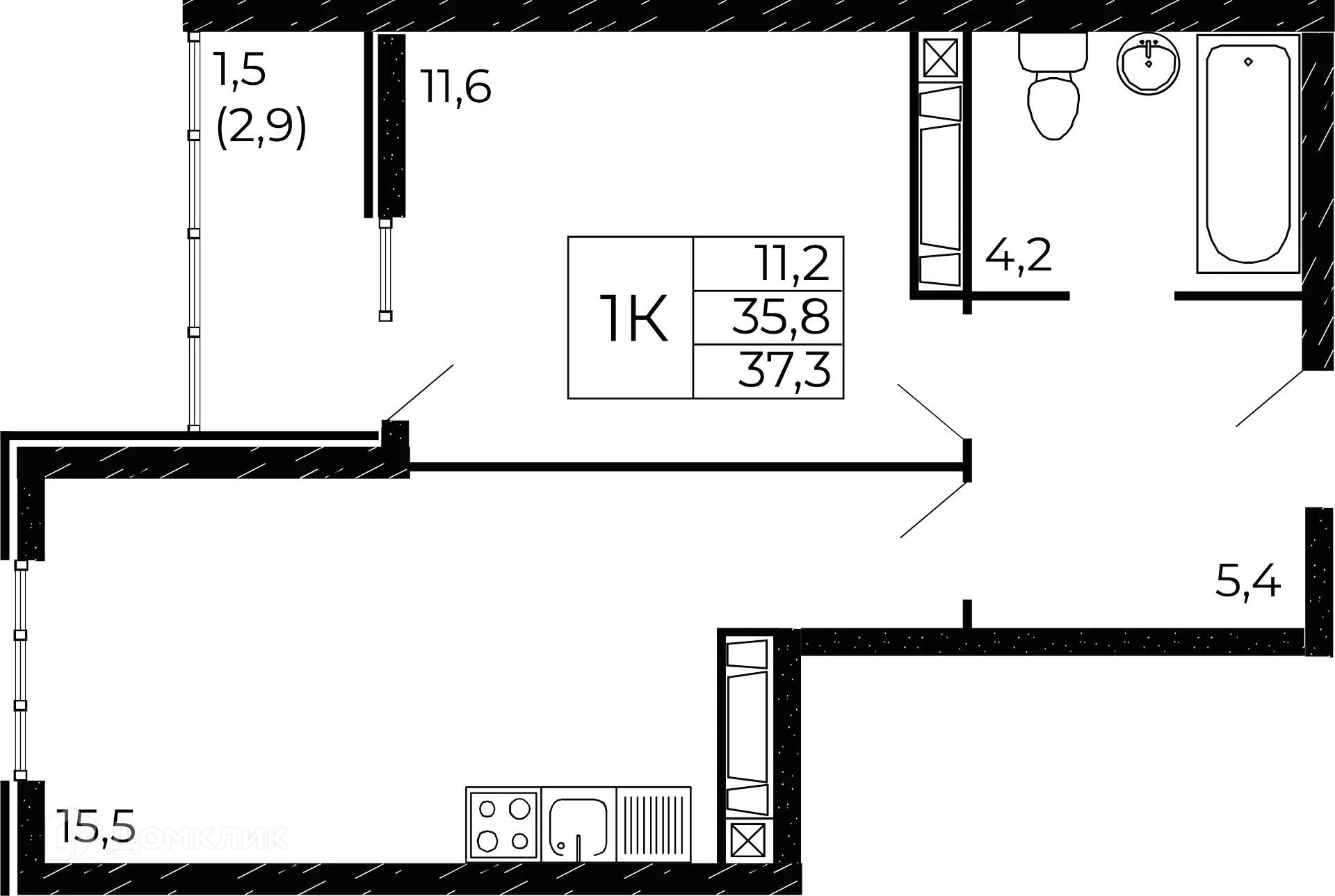 Фото квартиры в ЖК "Западные Аллеи"