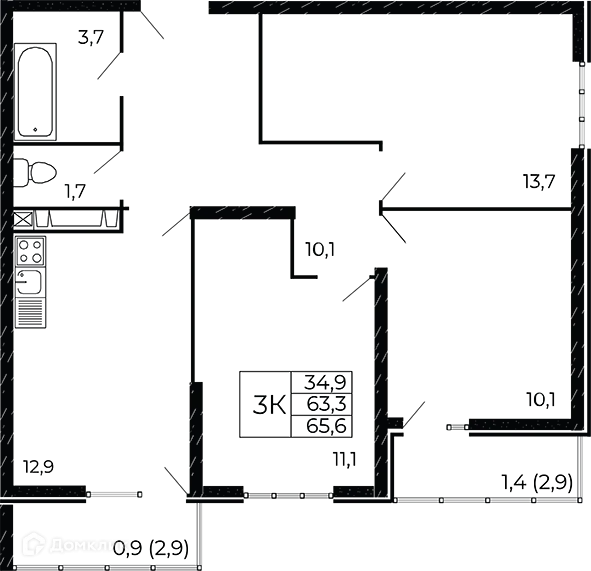 Фото квартиры в ЖК "Западные Аллеи"