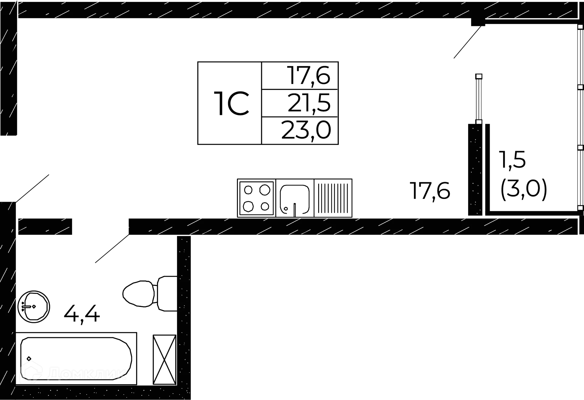 Фото квартиры в ЖК "Западные Аллеи"