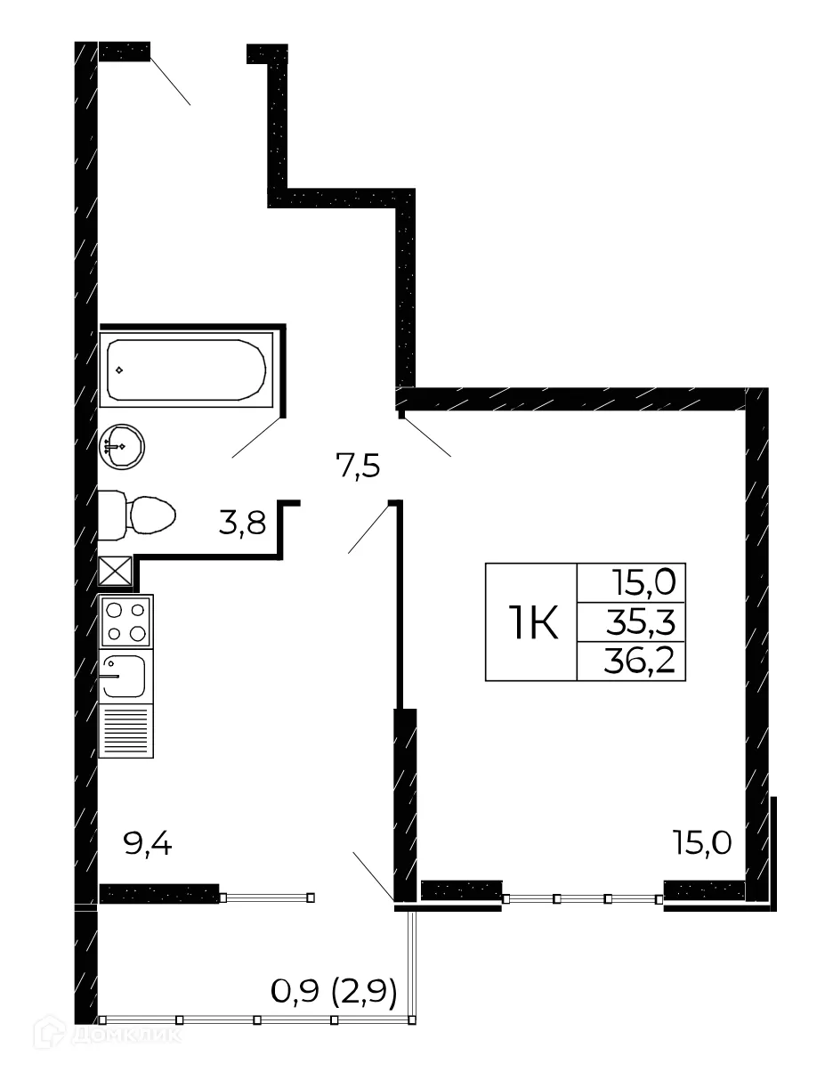 Фото квартиры в ЖК "Западные Аллеи"