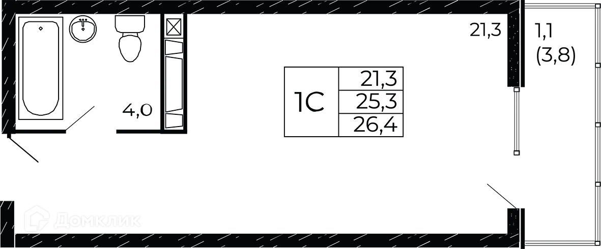 Фото квартиры в ЖК "Западные Аллеи"