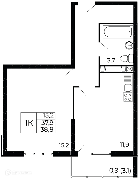 Фото квартиры в ЖК "Западные Аллеи"