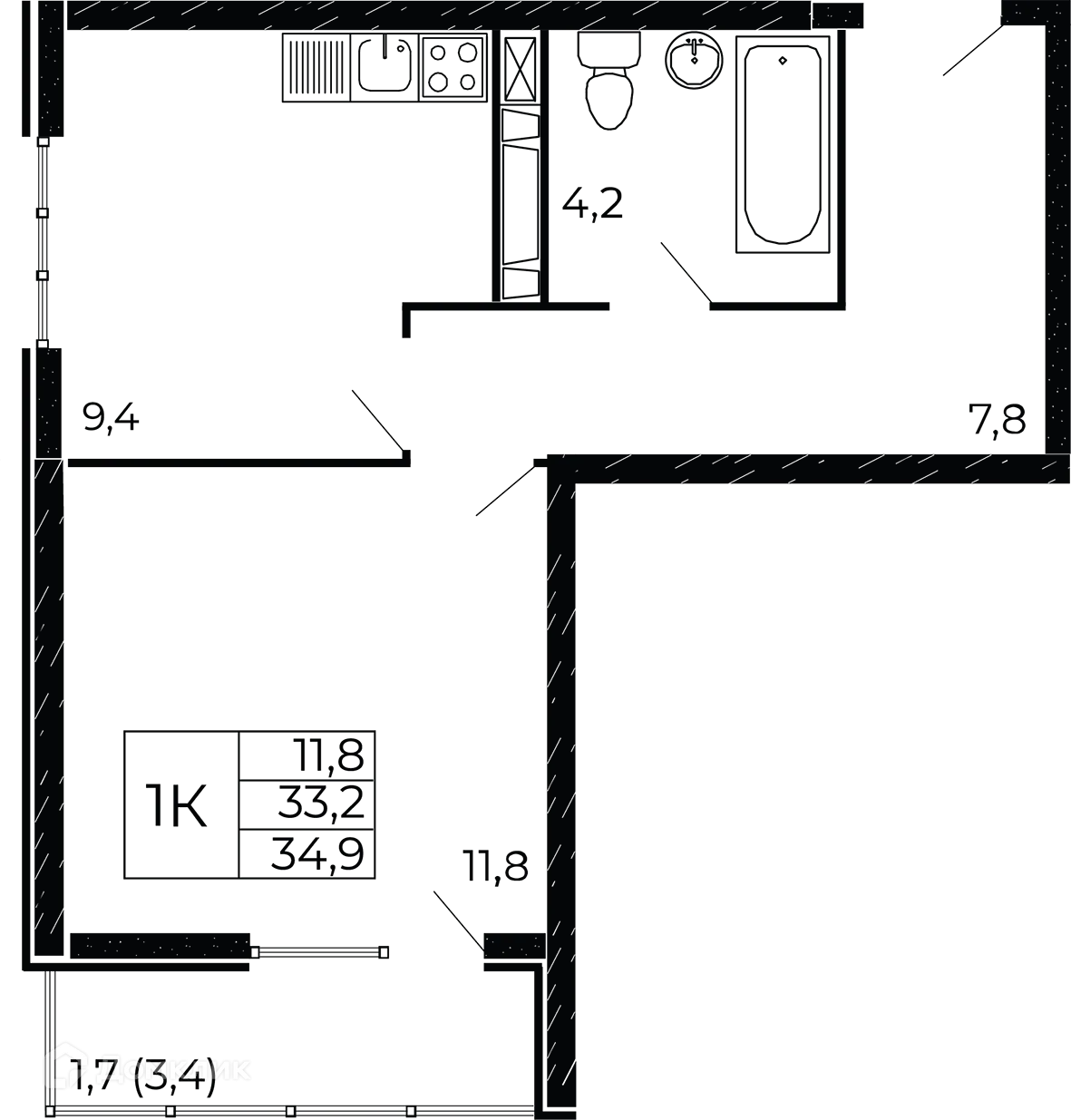 Фото квартиры в ЖК "Западные Аллеи"