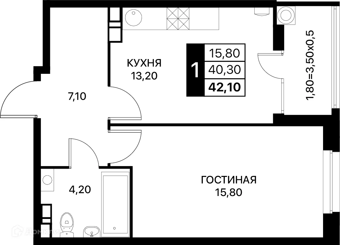 Фото квартиры в ЖК Smartpolét (Смартполёт)