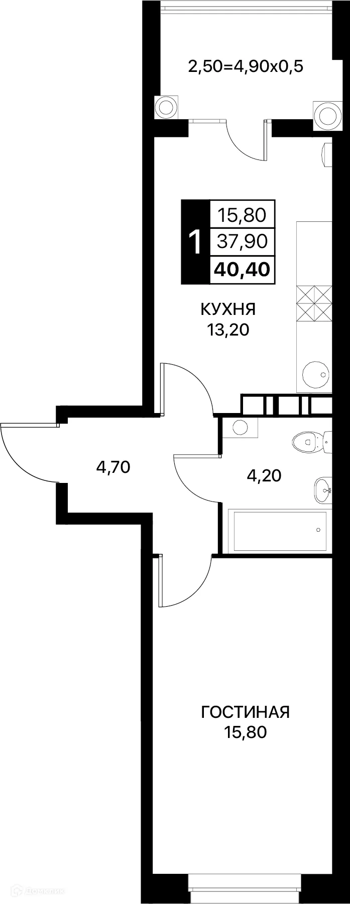 Фото квартиры в ЖК Smartpolét (Смартполёт)