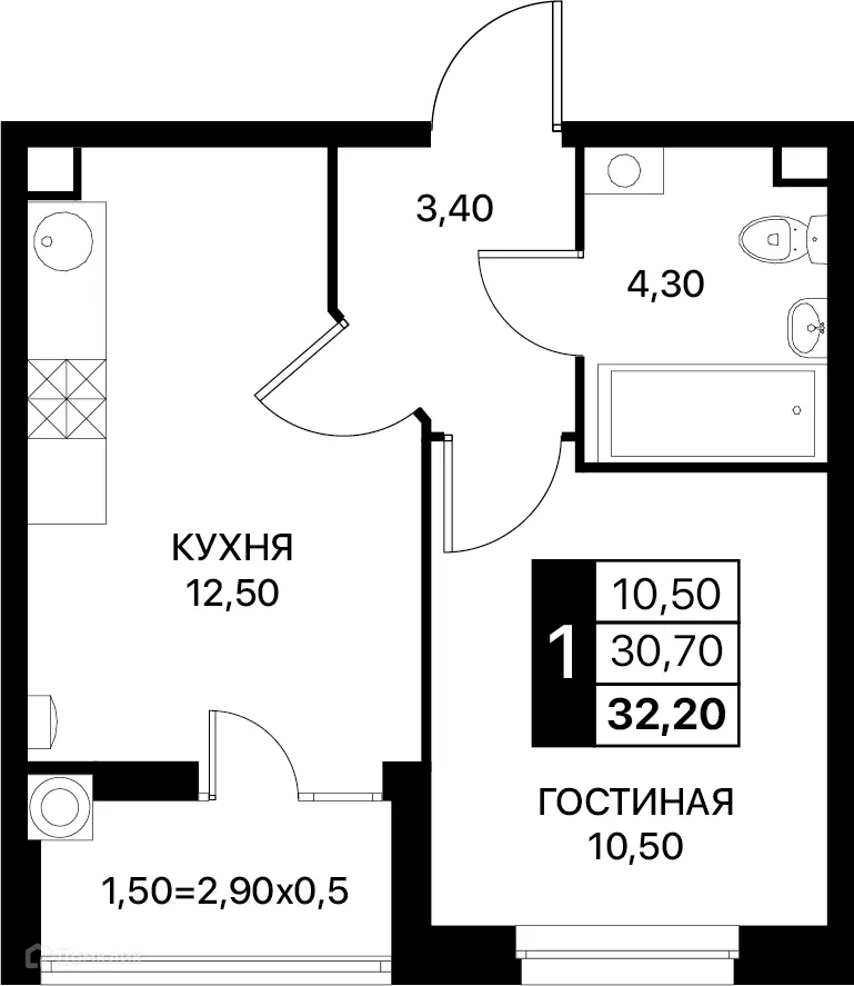 Фото квартиры в ЖК Smartpolét (Смартполёт)